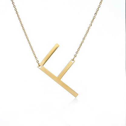 Fabulous Rose Gold Initial Letter Pendant Necklace - Premium K-Gold Design - Buy Center