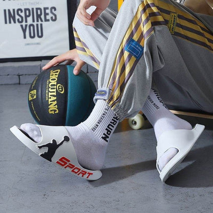 Men's Summer Basketball Slippers - Thick-Soled & Wear-Resistant Comfort - Buy Center