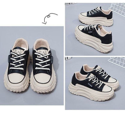 Buycenter Korean Style Sneakers - Height Increasing, Breathable Casual Flats - Buy Center