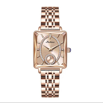 Buycenter Rose Gold Square Women's Watch - Quartz, Waterproof 30m - Buy Center