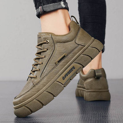 Men's Casual Leather Shoes - Height Increasing Thick Bottom Design - Buy Center