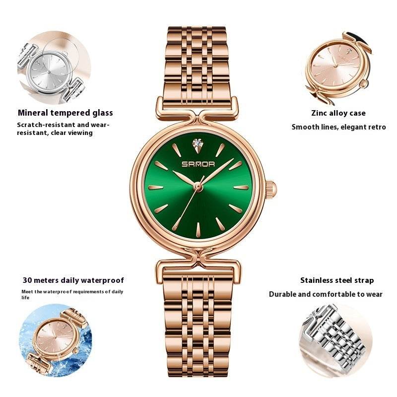 Women's Retro Mesh Strap Watch - Stylish & Waterproof for All Occasions - Buy Center