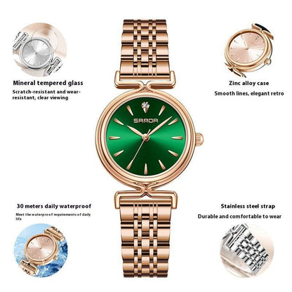 Women's Retro Mesh Strap Watch - Stylish & Waterproof for All Occasions - Buy Center