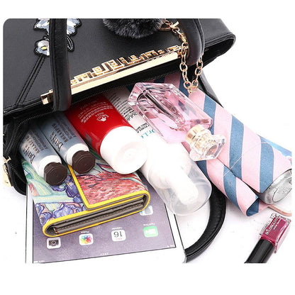 Buycenter Stylish Women's Handbag - Flower Pattern Crossbody Tote Bag - Buy Center