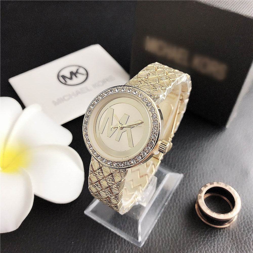 Elegant Diamond Quartz Watch for Women - Stylish Stainless Steel Band - Buy Center