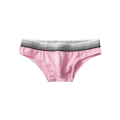 Light Pink Men's Low Waist Cotton Boxers - Stylish Comfort & Breathability - Buy Center