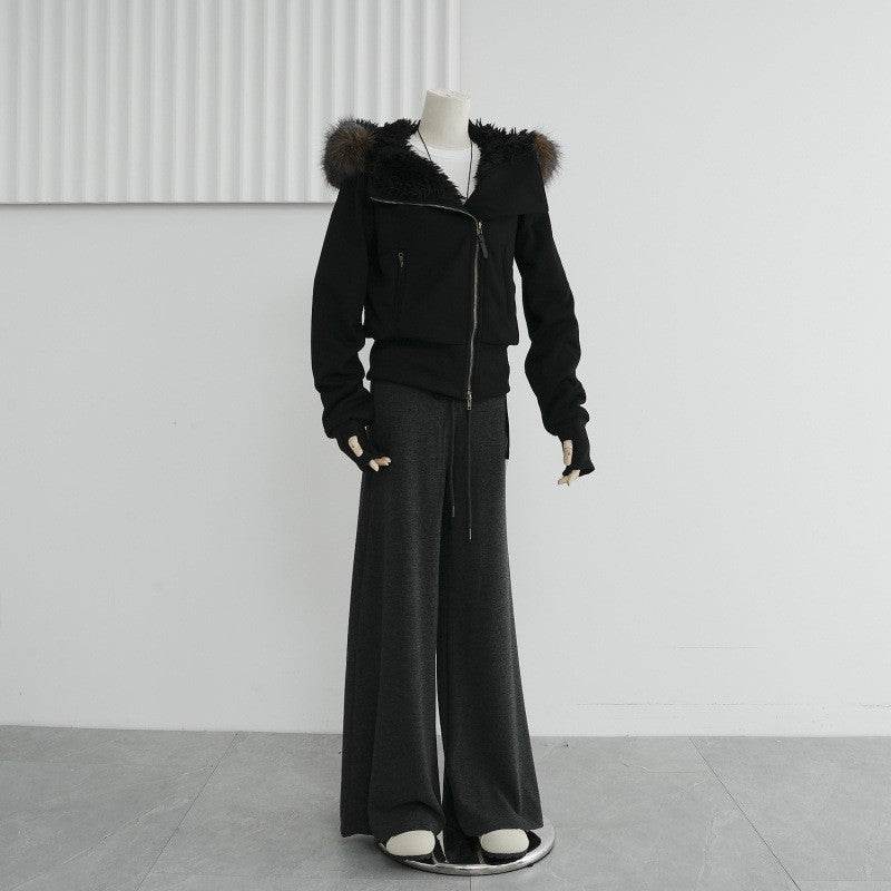 Hooded Fur Collar Plush Cotton Coat - Stylish & Comfortable Outerwear 2025 - Buy Center