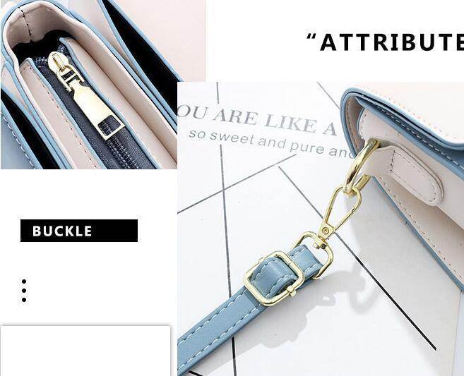 Buycenter Crossbody Square Shoulder Bag - Soft Genuine Leather in 7 Colors - Buy Center