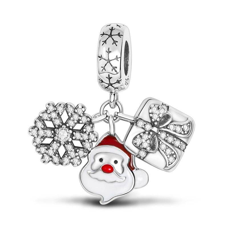 925 Silver Christmas Theme Pendant - Elegant DIY Holiday Ornament - Buy Center