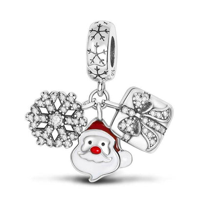 925 Silver Christmas Theme Pendant - Elegant DIY Holiday Ornament - Buy Center