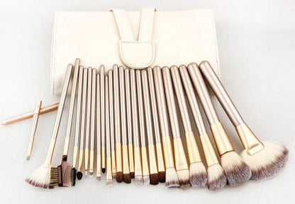 Spot Detonating 121824 Makeup Brush Set - 24 Premium Champagne Brushes - Buy Center