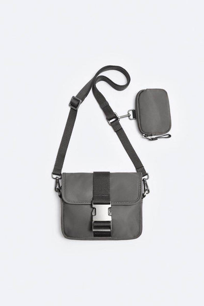 Men's Trendy Crossbody Bag - Stylish Casual Two-Piece Shoulder Purse - Buy Center
