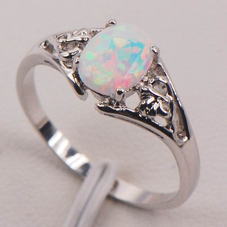 Trendy Women's Silver Ring - Seven Colored Gemstones, Stylish Picks 2025 - Buy Center