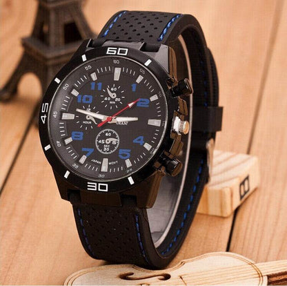 Buycenter Men's Sports Watch - Fashion Car Strap, Quartz Movement - Buy Center