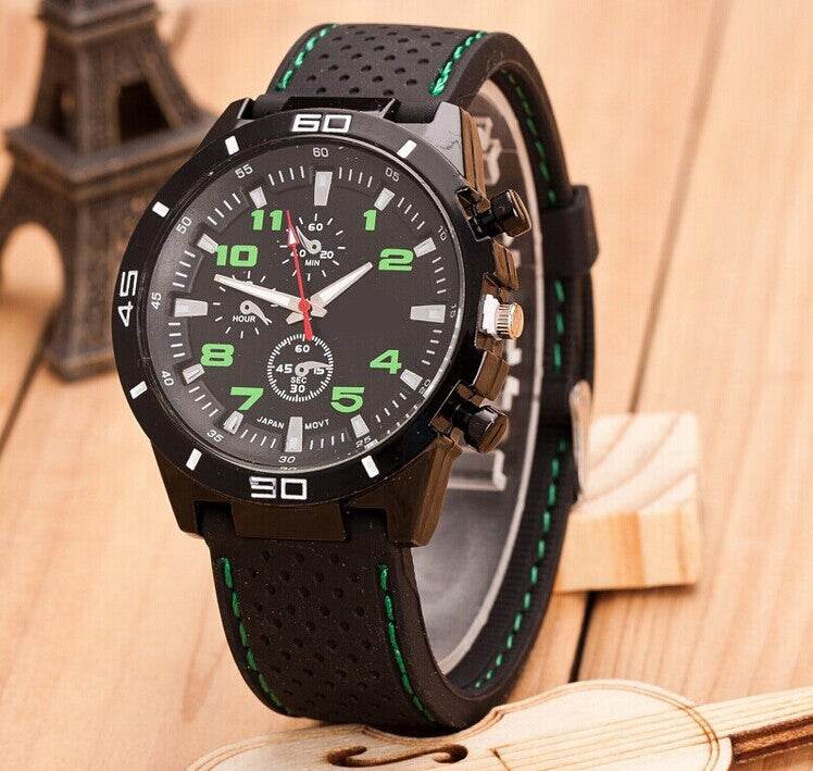 Buycenter Men's Sports Watch - Fashion Car Strap, Quartz Movement - Buy Center