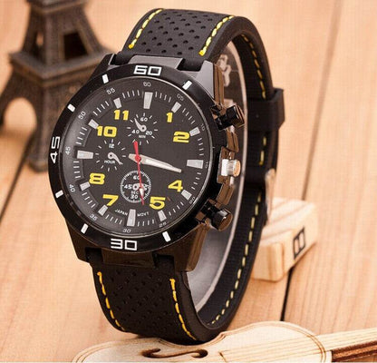 Buycenter Men's Sports Watch - Fashion Car Strap, Quartz Movement - Buy Center