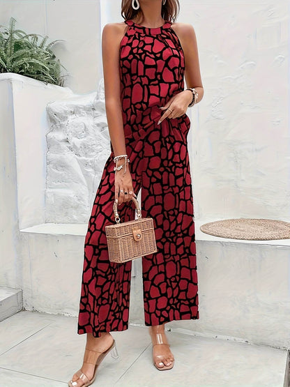 Elegant Burgundy Halter Neck Outfit - Perfect for Spring & Fall - Buy Center