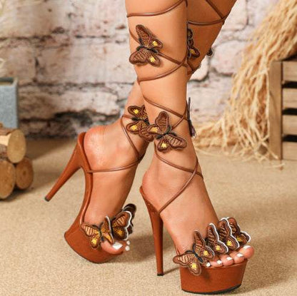 Buycenter High Heel Sandals - Sexy Patent Leather Footwear in Various Colors - Buy Center