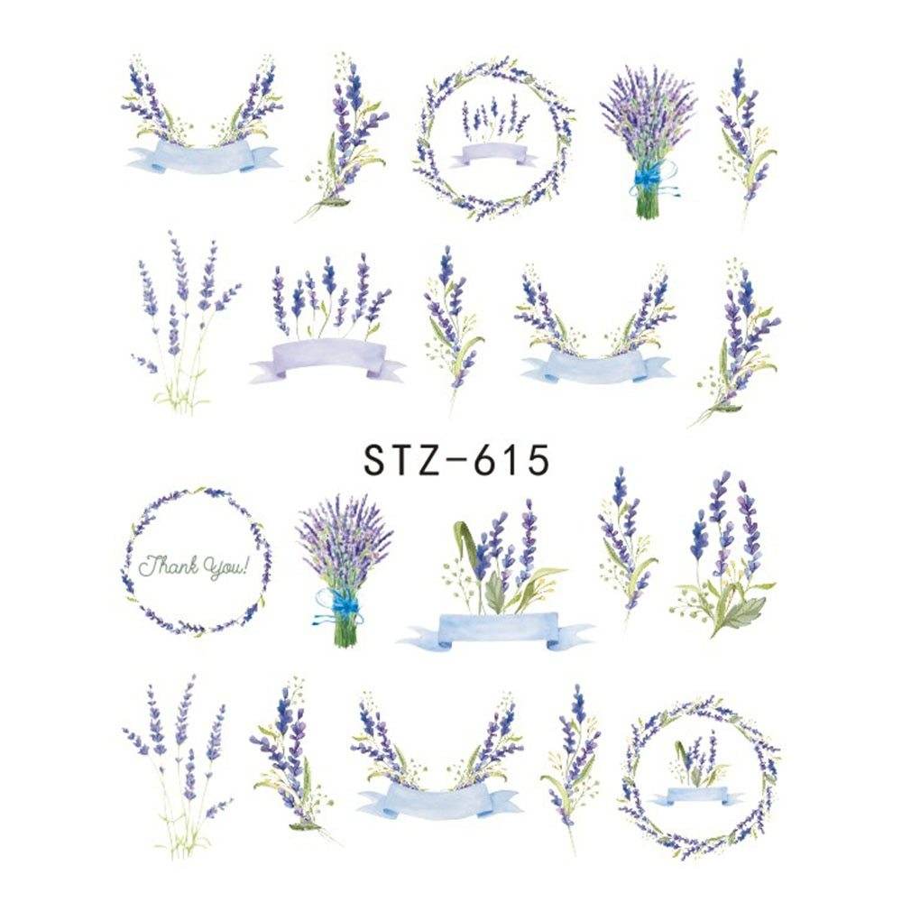 Butterfly Flower Nail Art Stickers - DIY Water Transfer Decals for Manicures - Buy Center