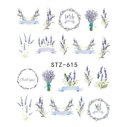 Butterfly Flower Nail Art Stickers - DIY Water Transfer Decals for Manicures - Buy Center