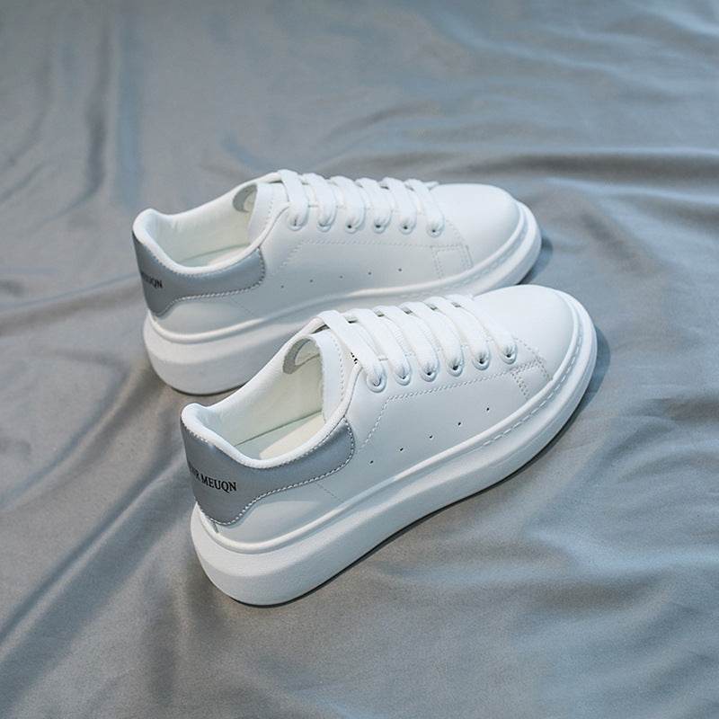 All-Match Microfiber Platform Shoes - Breathable & Height Boost for Women - Buy Center