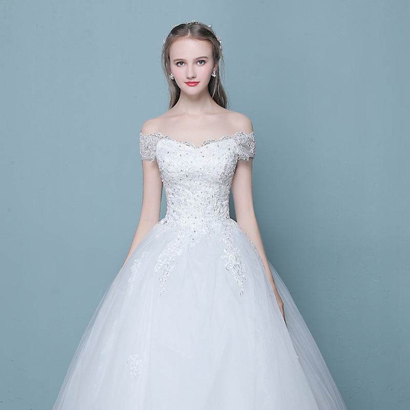 Elegant Korean Wedding Dress - Slender Tail Design for Modern Brides - Buy Center