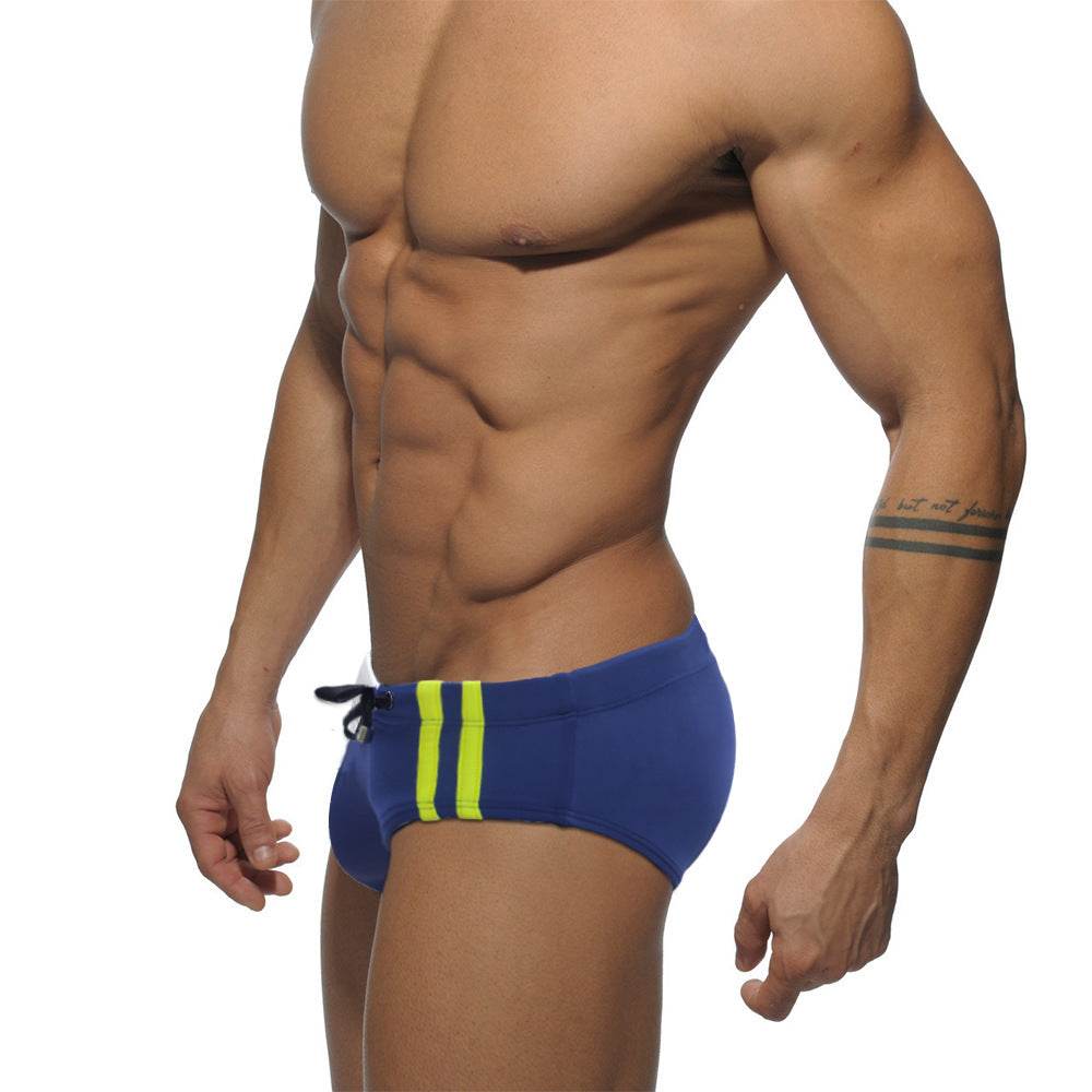Stylish Men's Color Matching Swim Briefs - Premium Nylon, Modern Fit - Buy Center