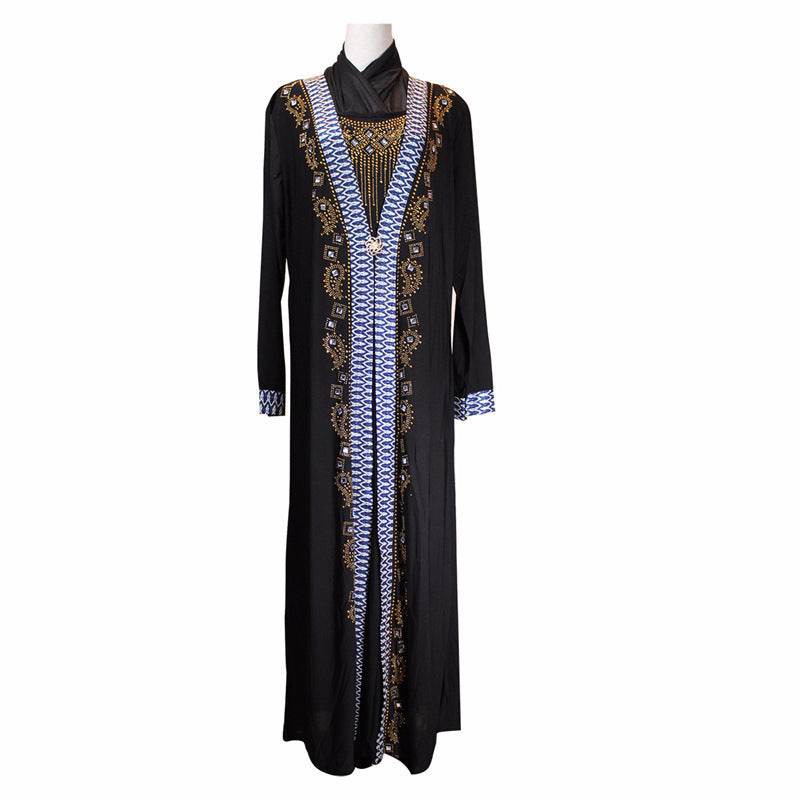 Elegant Muslim Ramadan Beaded Dress – Stylish Crystal Hemp Robe 2025 - Buy Center