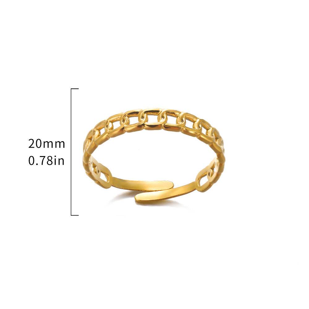 Adjustable Stainless Steel Hydraulic Ring - Stylish Geometric Design for All - Buy Center