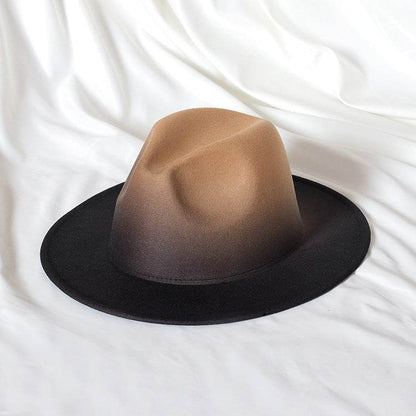 Buycenter Gradient Color Flat Brim Jazz Top Hat - Stylish Conical Design - Buy Center