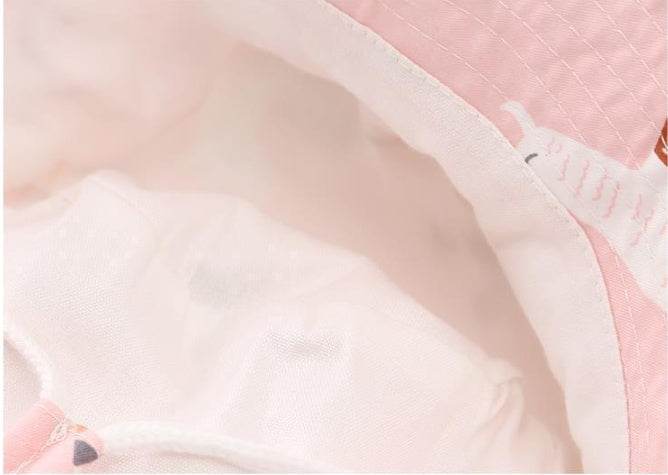 Buycenter Baby Sunshade Fisherman Hat - Flat Top, Pink & Blue Alpaca - Buy Center