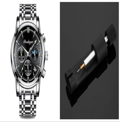 Multifunctional Men's Waterproof Watch - Luminous Quartz Style from Buycenter - Buy Center