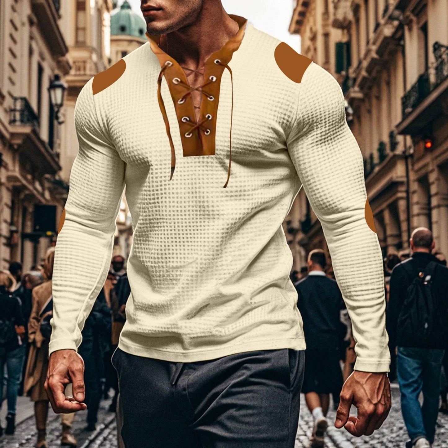 Buycenter Waffle Pullover - Multicolor Long Sleeve Sports Top for All Sizes - Buy Center