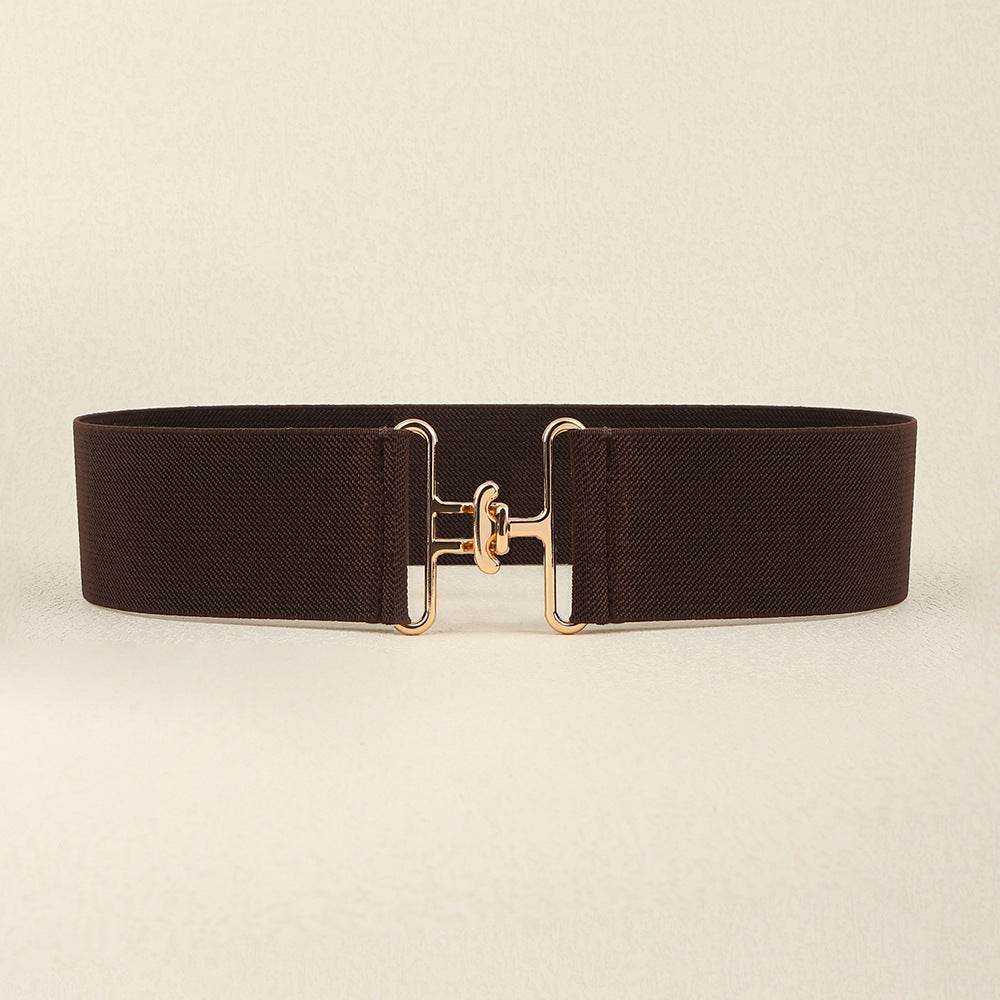 Women's Elastic Belt with Simple Buckle - Stylish & Adjustable for Any Outfit - Buy Center