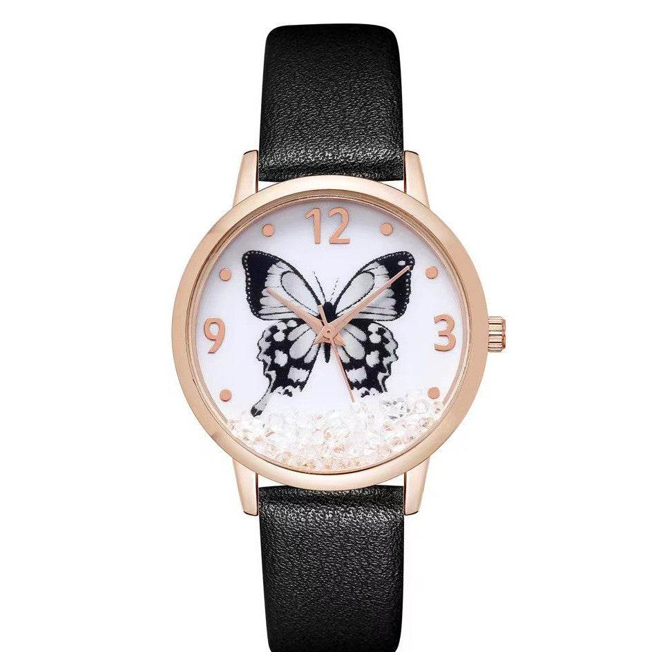 Women's Rhinestone Butterfly Quartz Watch – Stylish Casual Dress Timepiece - Buy Center