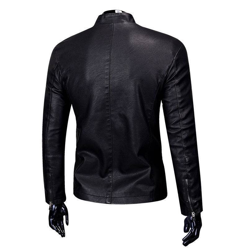 Buycenter Men's PU Leather Jacket - Plus Velvet Lining for Cozy Style - Buy Center