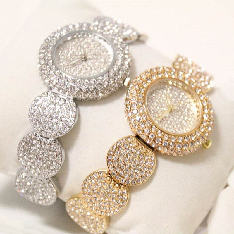 Buycenter Women's Steel Band Diamond Watch - Elegant Quartz Design - Buy Center