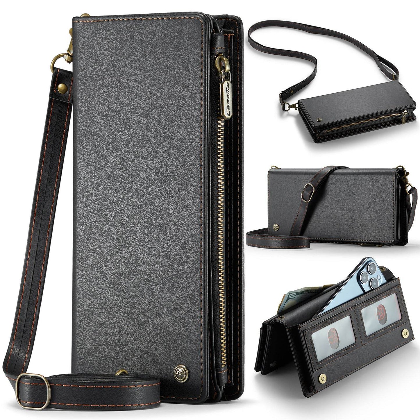 Universal Leather Wallet Case - Crossbody Phone Holder, Stylish & Functional - Buy Center