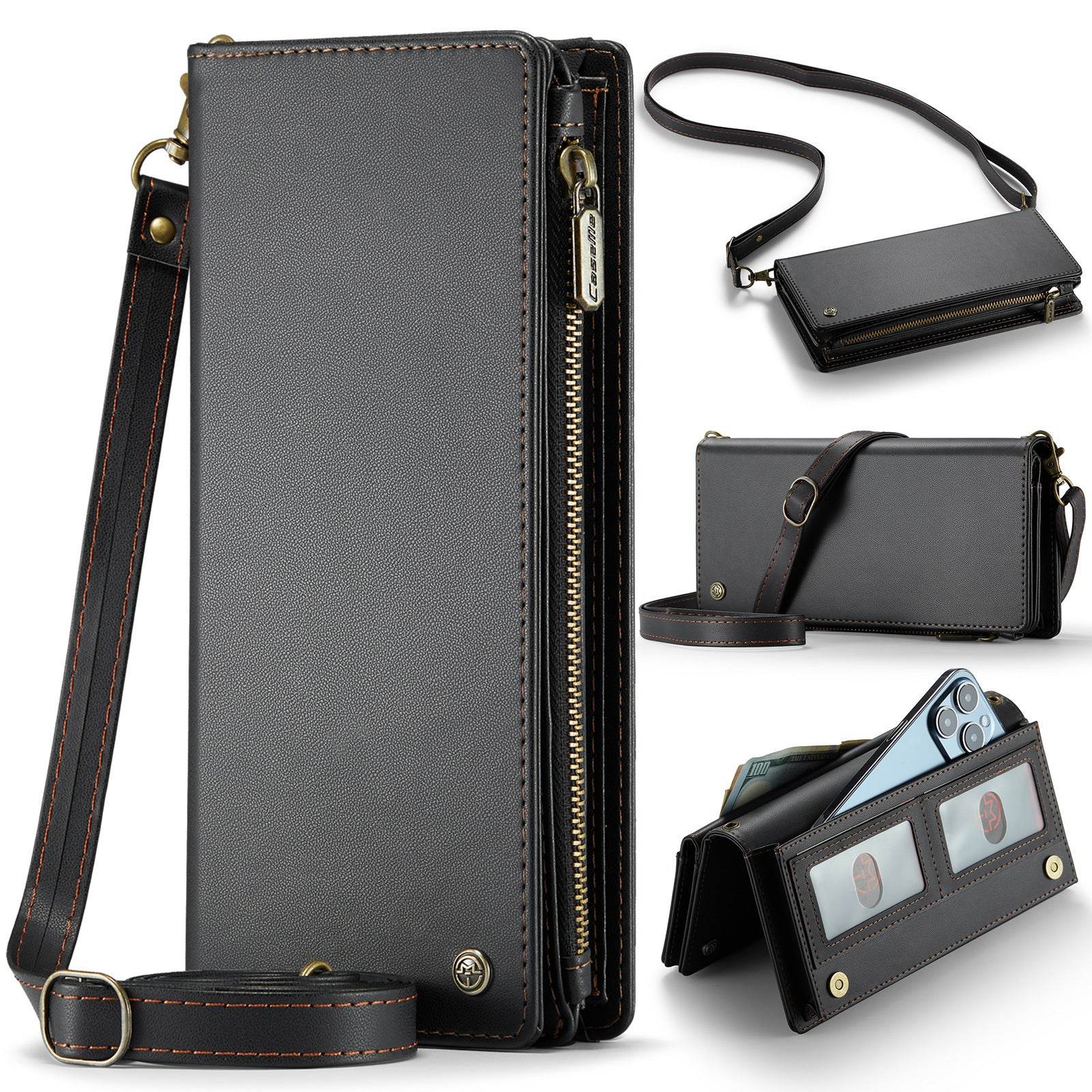 Universal Leather Wallet Case - Crossbody Phone Holder, Stylish & Functional - Buy Center