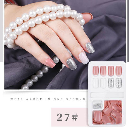 30pcs Detachable False Nail Tips Set - Stylish Full Cover Short Nails - Buy Center