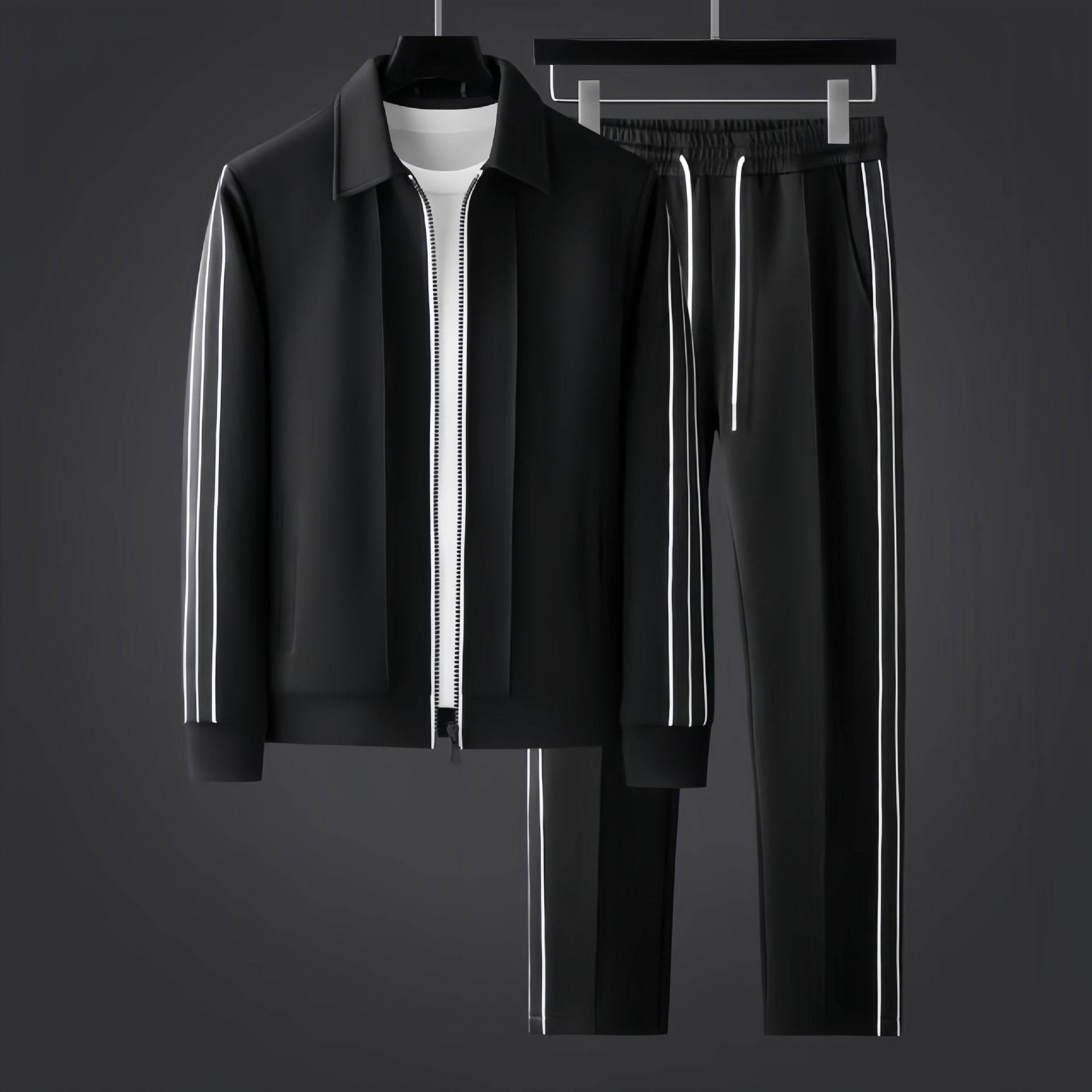 Trendy Sports 3D Cutting Jacket Suit - Cotton Long Sleeve & Pants 2025 - Buy Center