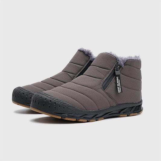 Men's Waterproof Winter Boots - Short Leather & Fur Casual Style - Buy Center