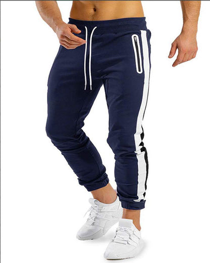 Men's Trendy Running Fitness Trousers - Velcro, Moisture-Wicking Design - Buy Center