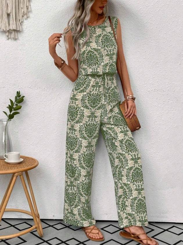 Buycenter Casual Straight Leg Jumpsuit - Bohemian Style, Plus Sizes Available - Buy Center