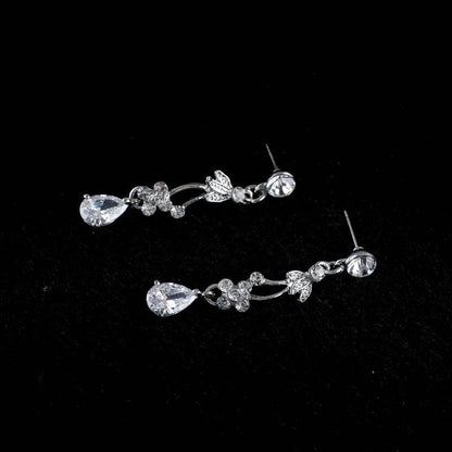 Elegant Simple Zircon Necklace Set - Bridal Jewelry for Modern Korean Brides - Buy Center