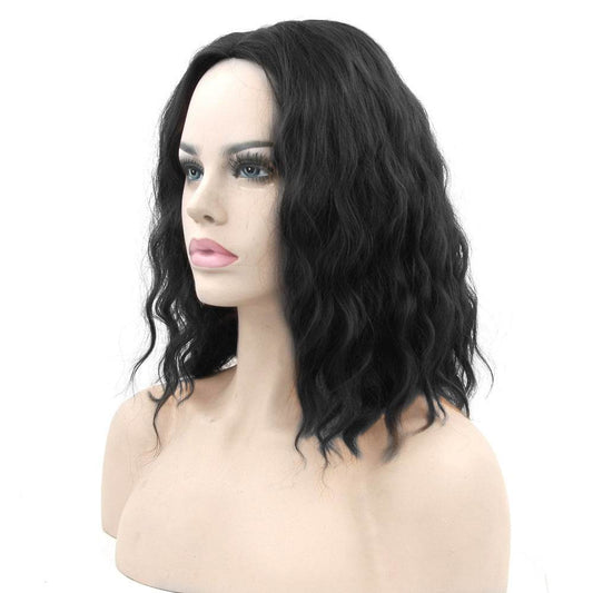Black Short Curly Hair Cap - Premium High Temperature Silk Cosplay Wig - Buy Center