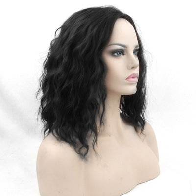 Black Short Curly Hair Cap - Premium High Temperature Silk Cosplay Wig - Buy Center