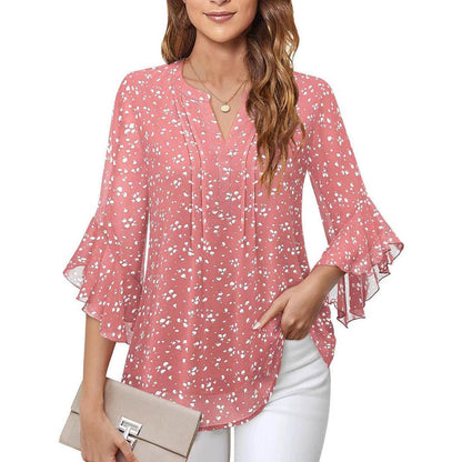 Buycenter Lotus Leaf 3/4 Sleeve Top - Loose Fit, Solid Colors Available - Buy Center