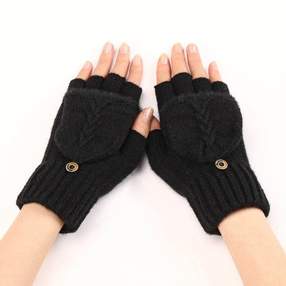 Women's Touchscreen-Friendly Wool Fingerless Gloves - Chic & Warm Winter Style - Buy Center