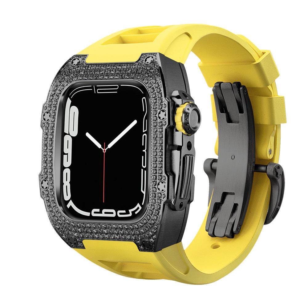 Buy Center Diamond-Studded Watch Strap - Men's Sports Watch Accessory - Buy Center